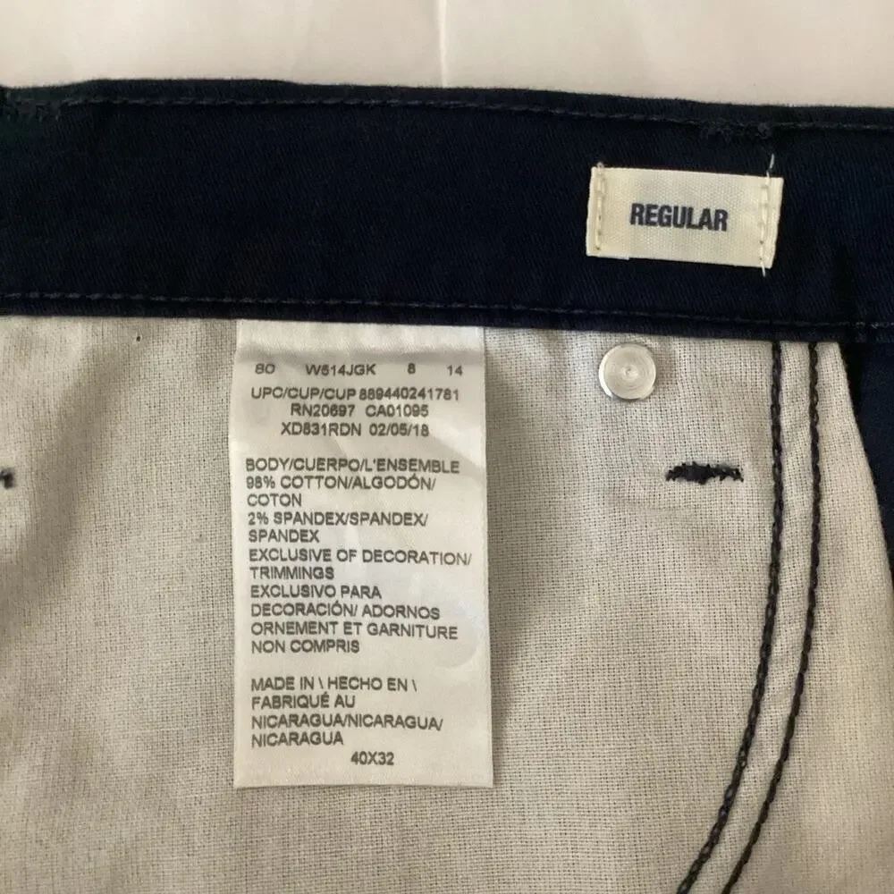 Dickies Mens Flex Regular Fit Straight Leg 40 X 32 Work Duck Pants Navy‎
